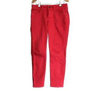 NYDJ Clarissa Ankle jeans Red 4P Made in USA Straight leg